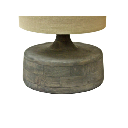 Lampa stołowa /podłogowa drewniana 80cm